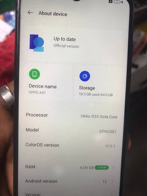 oppo A57 for sale full box 0