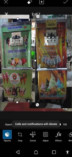 2 Cone Ice Cream Machine for sale