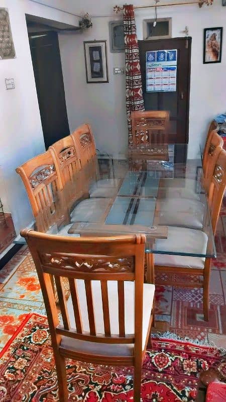 8 seater dining table with chairs 2