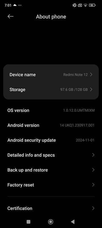 Redmi Note 12 Used Phone 1