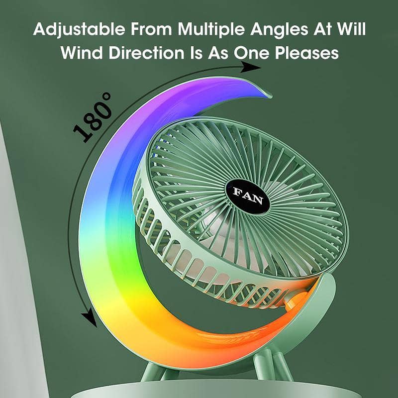 Multicolor Desk Fan With LED Lights 3