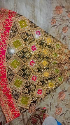 sharara choli, heavy bridal work lehnga choli