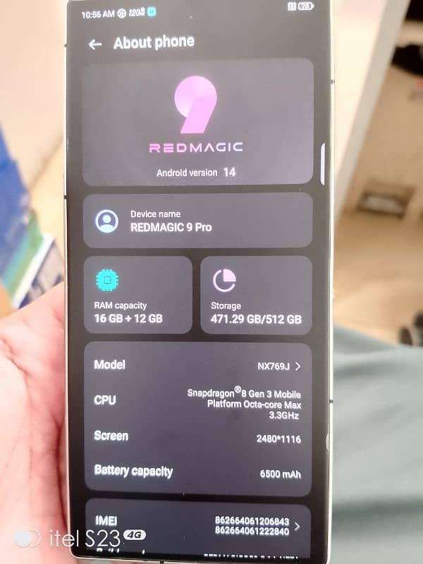 redmagic 9 pro  16/512gb sleet color with charger both sim time 5