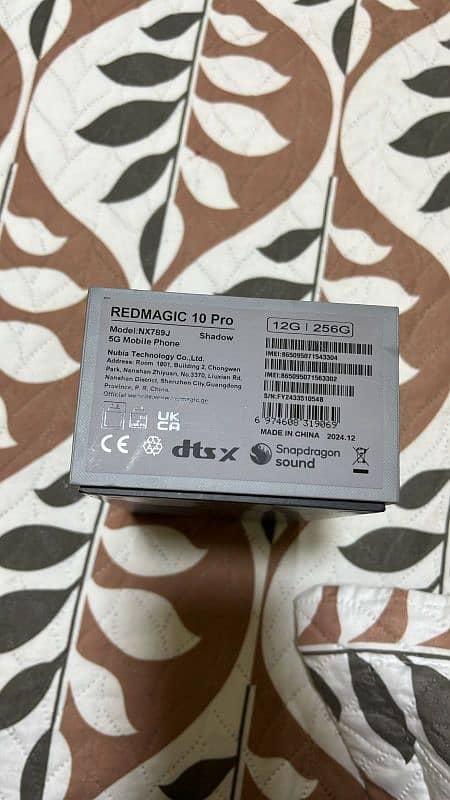 redmagic 10 pro just box open  black sleet  12 + 256 0