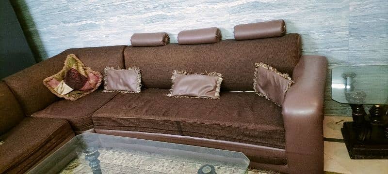 7 Seater L Shape Sofa Set 1