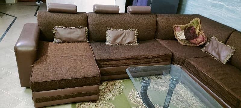 7 Seater L Shape Sofa Set 2