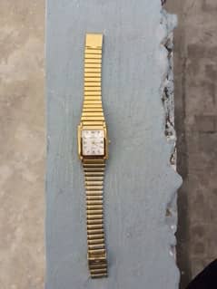 22 k gold plated watch mema quartz