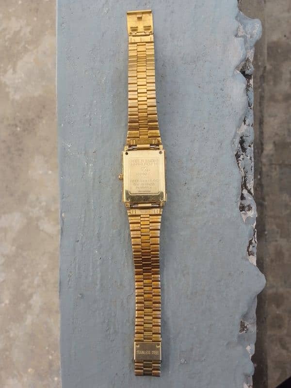 22 k gold plated watch mema quartz 3