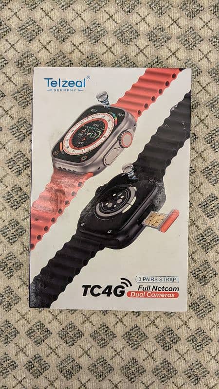 Telzeal TC4g Smart Watch, IOS System, Dual Cameras, Non PTA 0