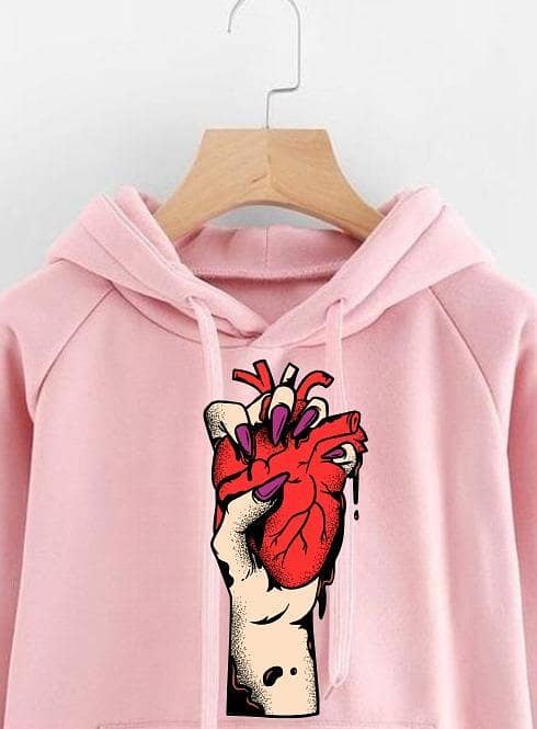 Stylish Printed hoodie for Girls on free Cash on Delivery 4