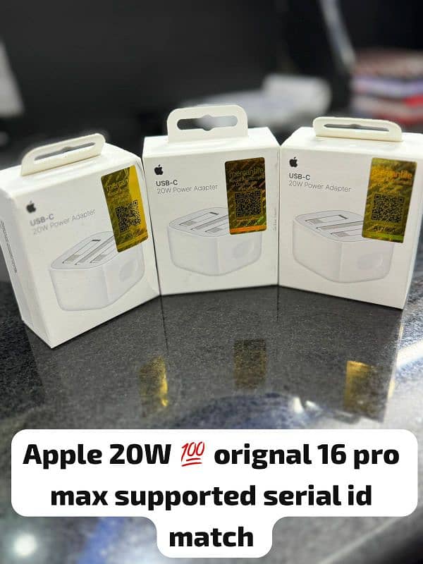 I Phone 100% Orignal Charger available. 1