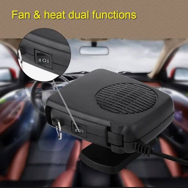 12V Car Heater Windshield Fast Heating Defrost Defogger 360 Degre 8