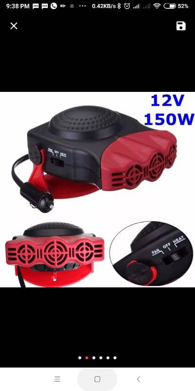 12V Car Heater Windshield Fast Heating Defrost Defogger 360 Degre 13