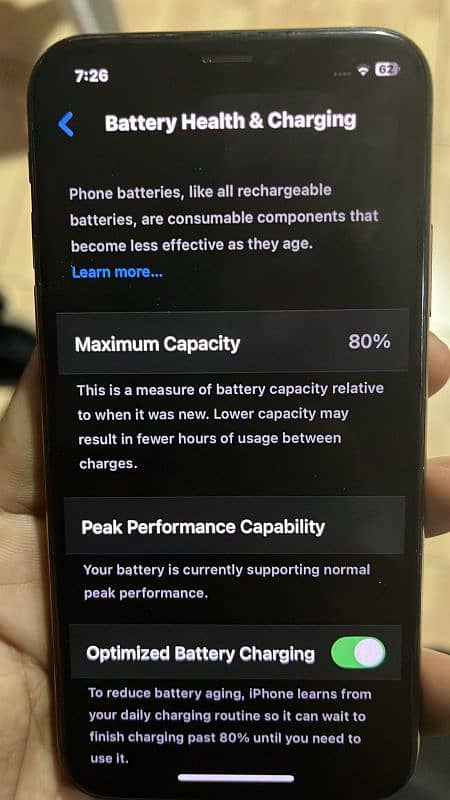 iphone xs with box 64gb  battery health 80 2