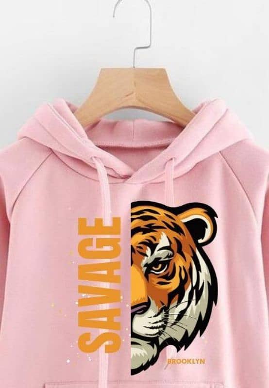 Stylish Printed hoodie for Girls on free Cash on Delivery 10