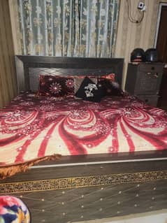 double bed with side table very good condition