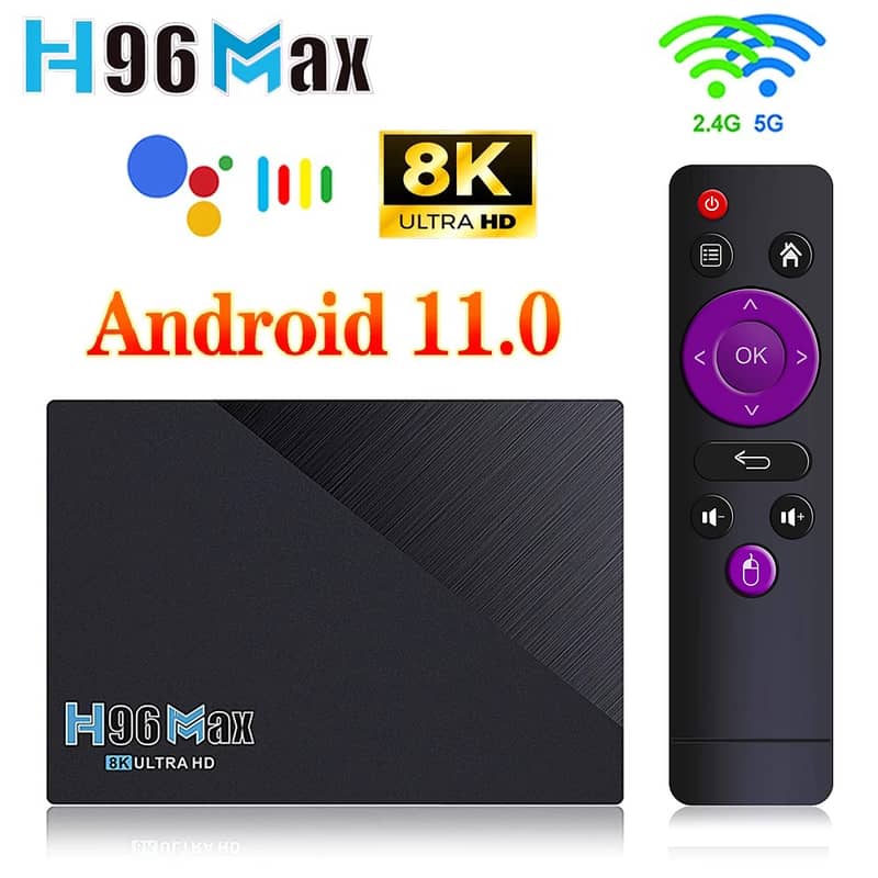 Smart Box H96MAX 8gb 64gb Quad Core 4k Ulta Hd 11.0v 0