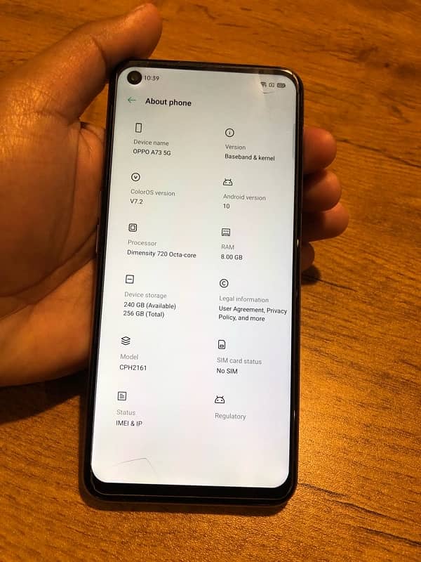 OPPO A73 5G imported non pta 8/256 0