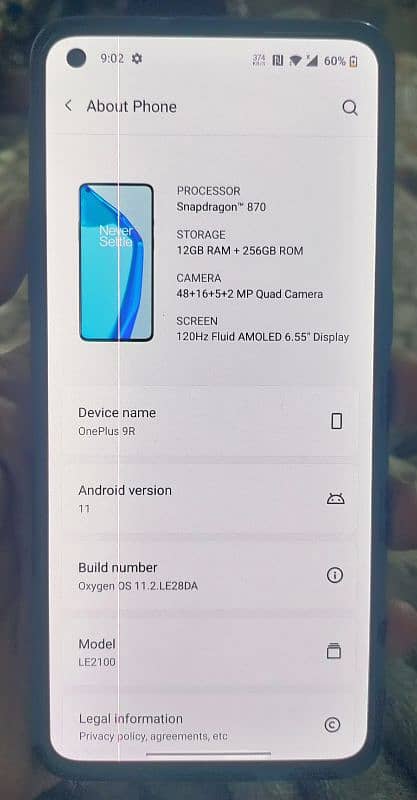 OnePlus 9R 24GB+256GB 6