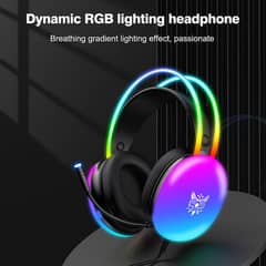 Onikuma-X25 Pro Rgb Head Beam With Mic 3.5mm Gaming Headset Black