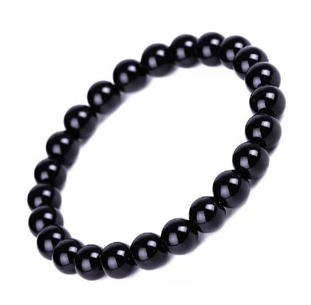 black beads bracelet for boys and mens 0