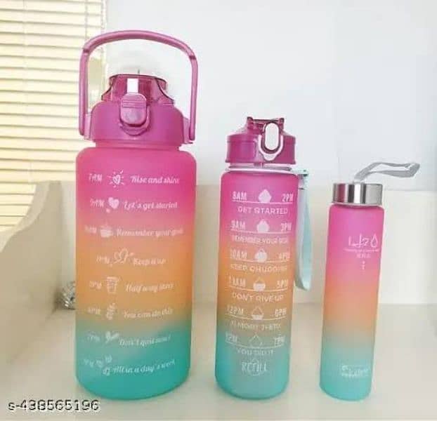 3 in 1 Bottles | Motivational Water Bottle Set of 3 Pcs 2