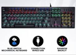 HP GK100F Mechanical Gaming Keyboard – Blue Switch