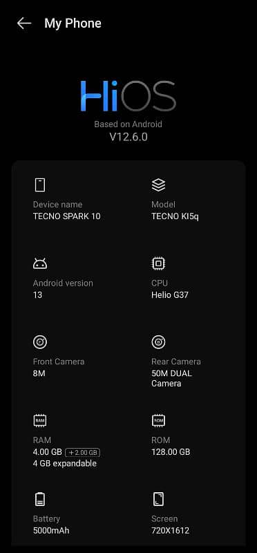 TECNO SPARK 10 CONDITION 10/10 5