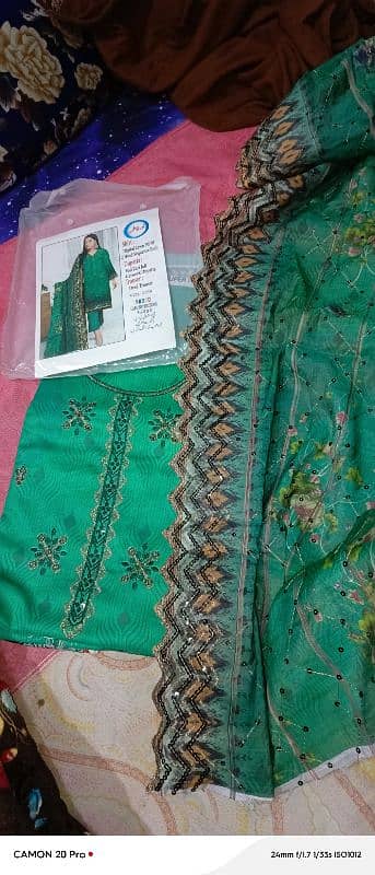 digital Lawn 3 piece embroidery cutwork dupatta fancy  2000 price suit 7