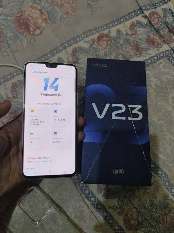 VIVO V23 5G 12 Ram 256 Memry Zero pcs 10/10 Condition 7