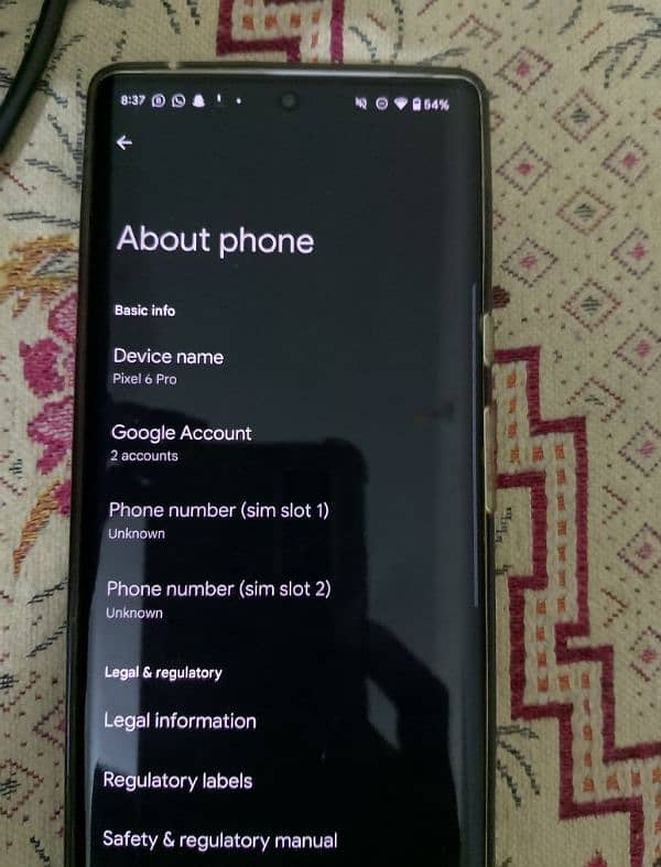 Google Pixel 6 pro for urgent sale 3