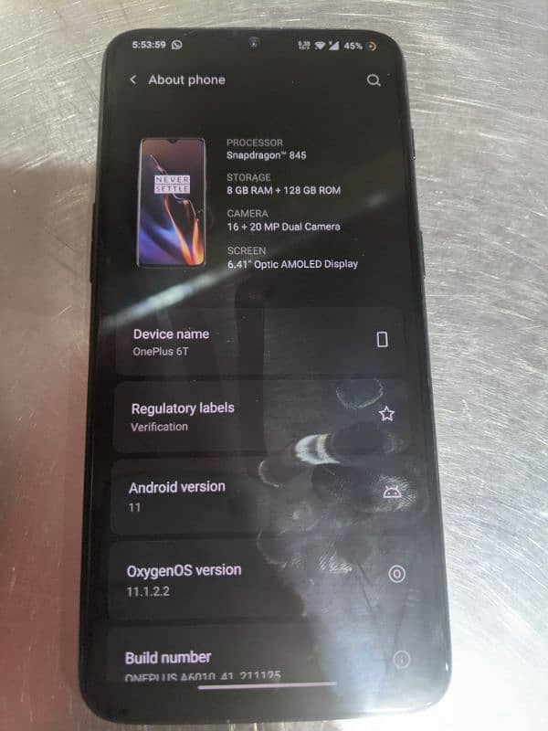 OnePlus 6T 8/128 All ok Exchange possible 3