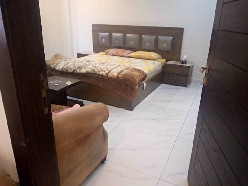 One bed full furnished flat available for rent in hights 2ext phase 4 bahira town Rawalpindi 3