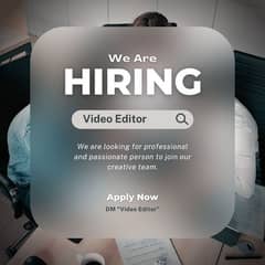 Required Video Editor/ Internship