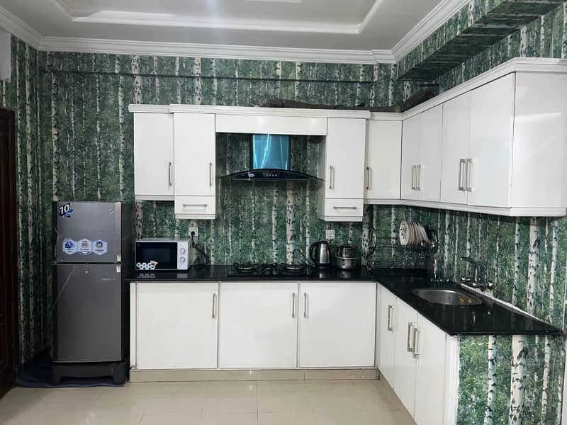 Two bed full furnished flat for rent in civic center phase 4 bahira town 5