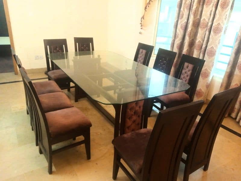 10 Chairs Wooden Dining Table For Sale 10/10 Condition 0