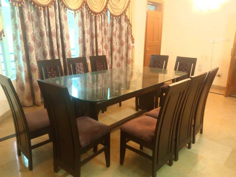 10 Chairs Wooden Dining Table For Sale 10/10 Condition 3