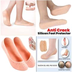 PITOXY Anti Crack Full Length Silicone Foot Silicone Socks Anti Crack