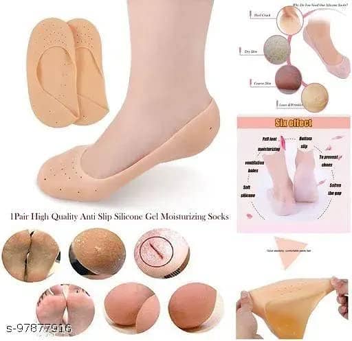 PITOXY Anti Crack Full Length Silicone Foot Silicone Socks Anti Crack 2