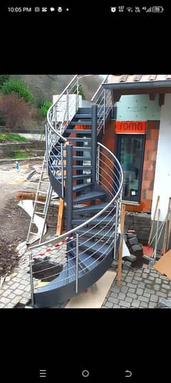 Round stairs and solar frame