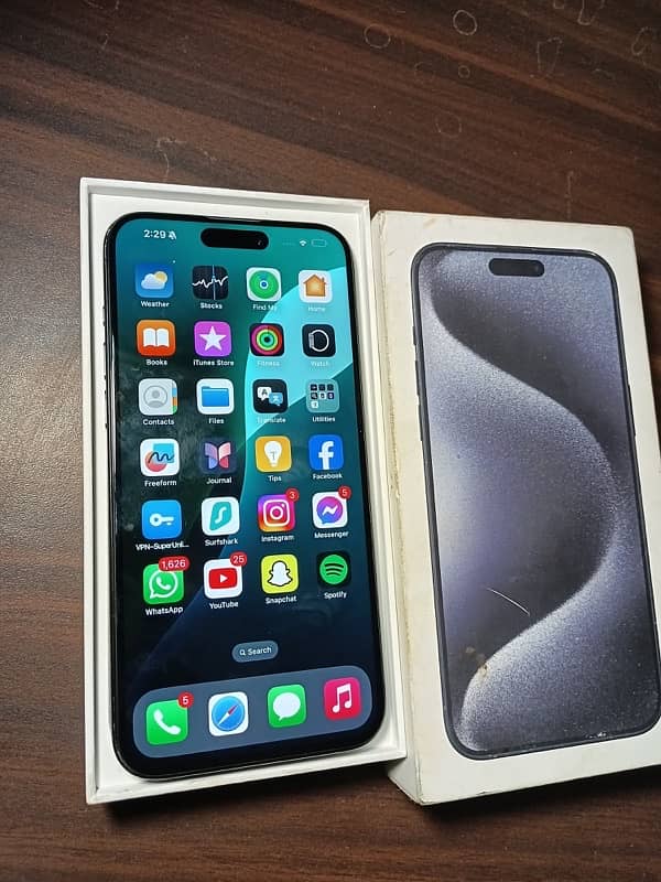 Iphone 15 pro max 256gb FU with box 1