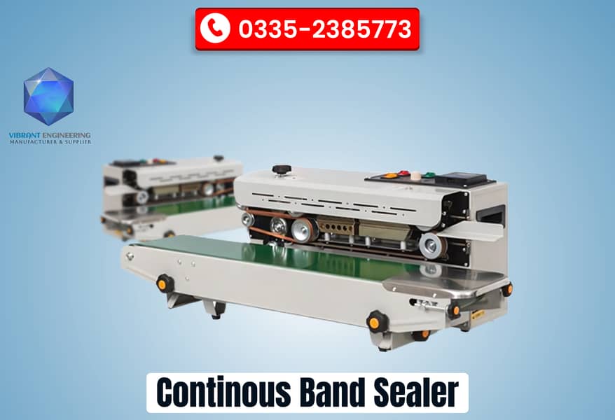 Continuous Band Sealer Machine | bags, pouches, sachet sealing packing 0