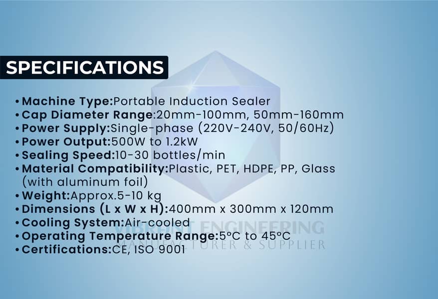 Aluminum Foil Handheld Induction Sealer | Sealing and Packing Machine 2