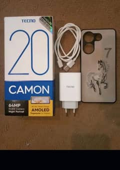 tecno camon 20 complete box and charger brand new phone with warranty