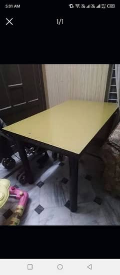 solid wooden table