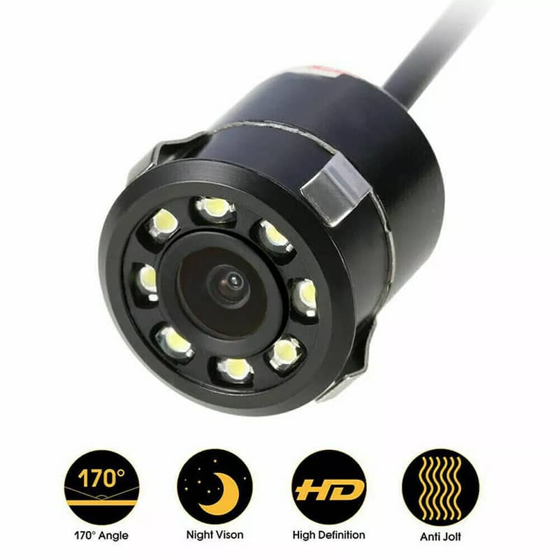 HD Car Rear View Backup Reverse Camera 8 LED 170°CMOS Night Vision 0