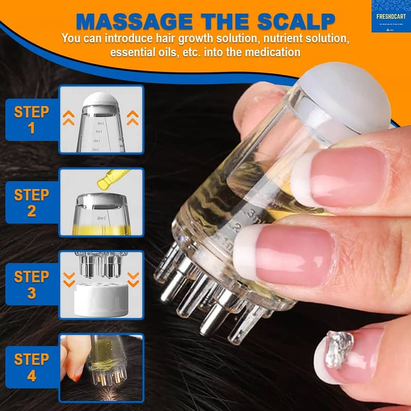 TAPAHPRIYAY Hair Oil Applicator,Smooth Root Comb Applicator 10