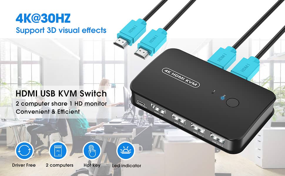 4K 120M HDMI KVM  Extension RJ45 Ethernet Cat6 Converter TX RX 5