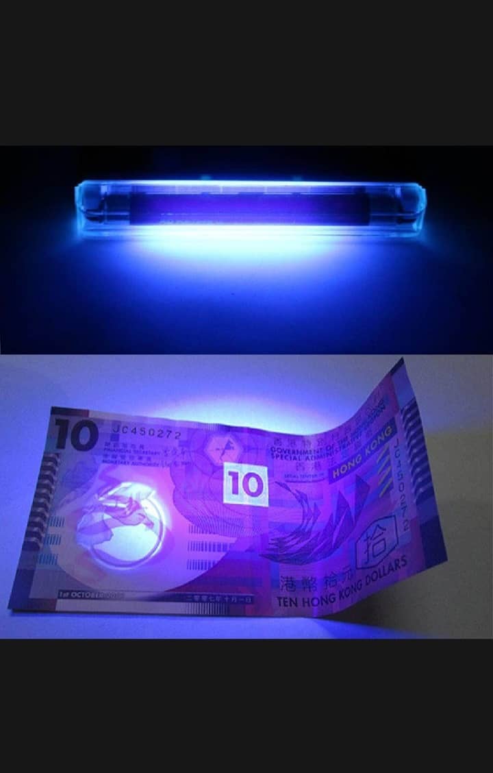 1PC Ticket Cash Detector UV Lamp Light Torch Led Flashlight Currency 1