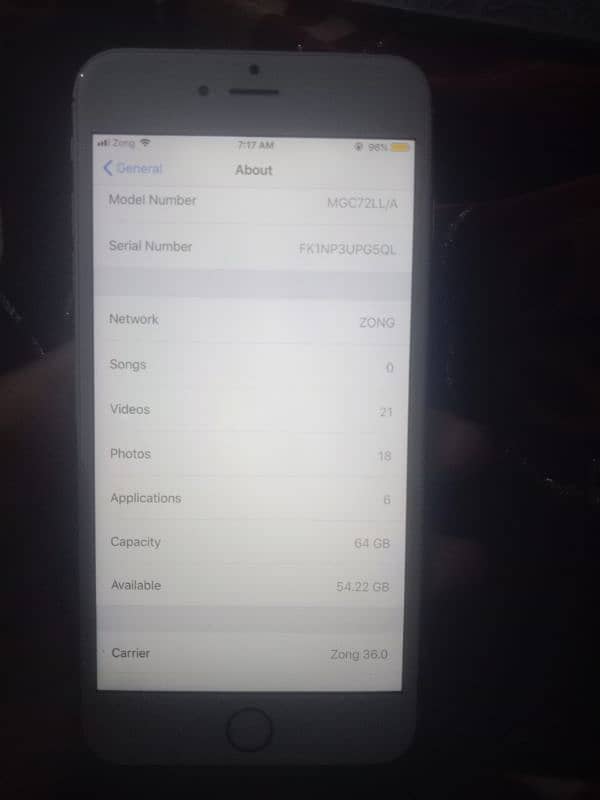 iphone 6 plus 64gb battery health 79 PTA Approved  with box 4